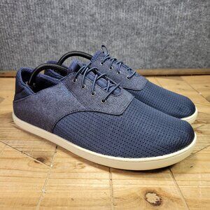 🔥 OLUKAI Nohea Moku Mens 10.5 Blue Mesh No Tie Sneakers Beach Island Comfort